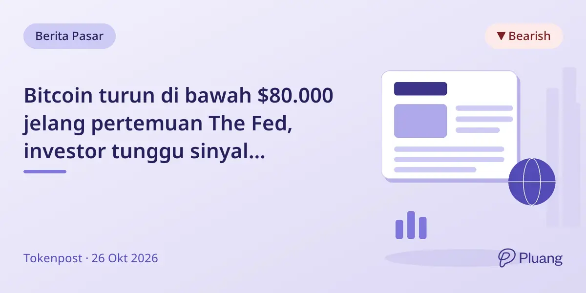 Bitcoin turun di bawah $80.000 jelang pertemuan The Fed, investor tunggu sinyal kenaikan suku bunga Desember.