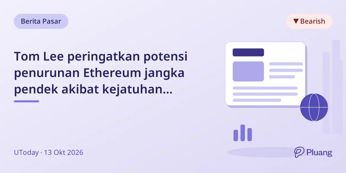 Tom Lee peringatkan potensi penurunan Ethereum jangka pendek akibat kejatuhan saham Korea Selatan