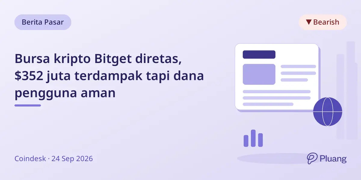 Bursa kripto Bitget diretas, $352 juta terdampak tapi dana pengguna aman