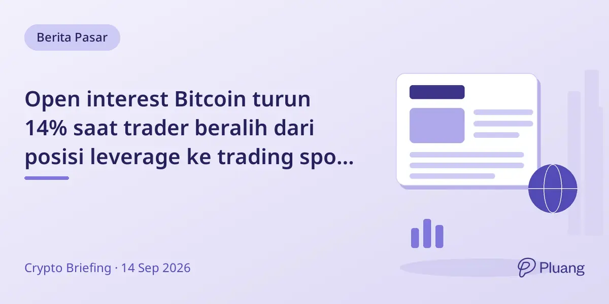 Open interest Bitcoin turun 14% saat trader beralih dari posisi leverage ke trading spot jelang pemungutan suara penting.