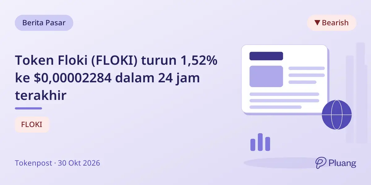 Token Floki (FLOKI) turun 1,52% ke $0,00002284 dalam 24 jam terakhir