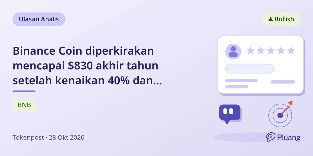 Binance Coin diperkirakan mencapai $830 akhir tahun setelah kenaikan 40% dan pembakaran token $1,2 miliar.