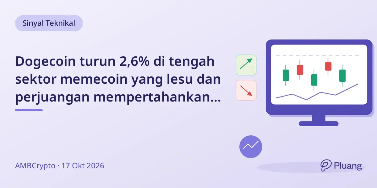 Dogecoin turun 2,6% di tengah sektor memecoin yang lesu dan perjuangan mempertahankan level support $0,081.