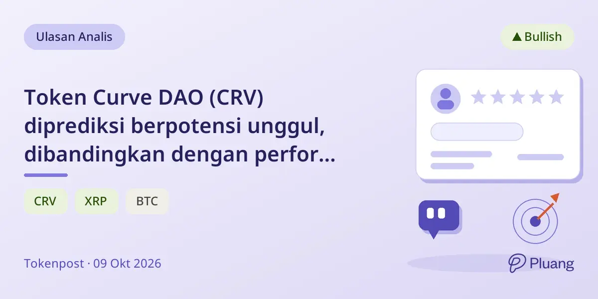 Token Curve DAO (CRV) diprediksi berpotensi unggul, dibandingkan dengan performa XRP sebelumnya.