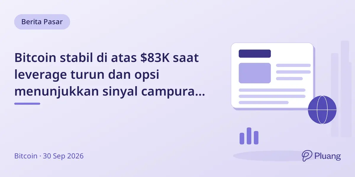 Bitcoin stabil di atas $83K saat leverage turun dan opsi menunjukkan sinyal campuran untuk Oktober.
