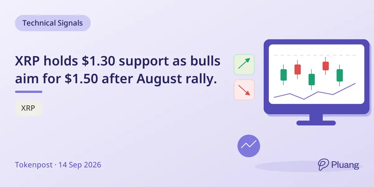 XRP holds $1.30 support as bulls aim for $1.50 after August rally.
