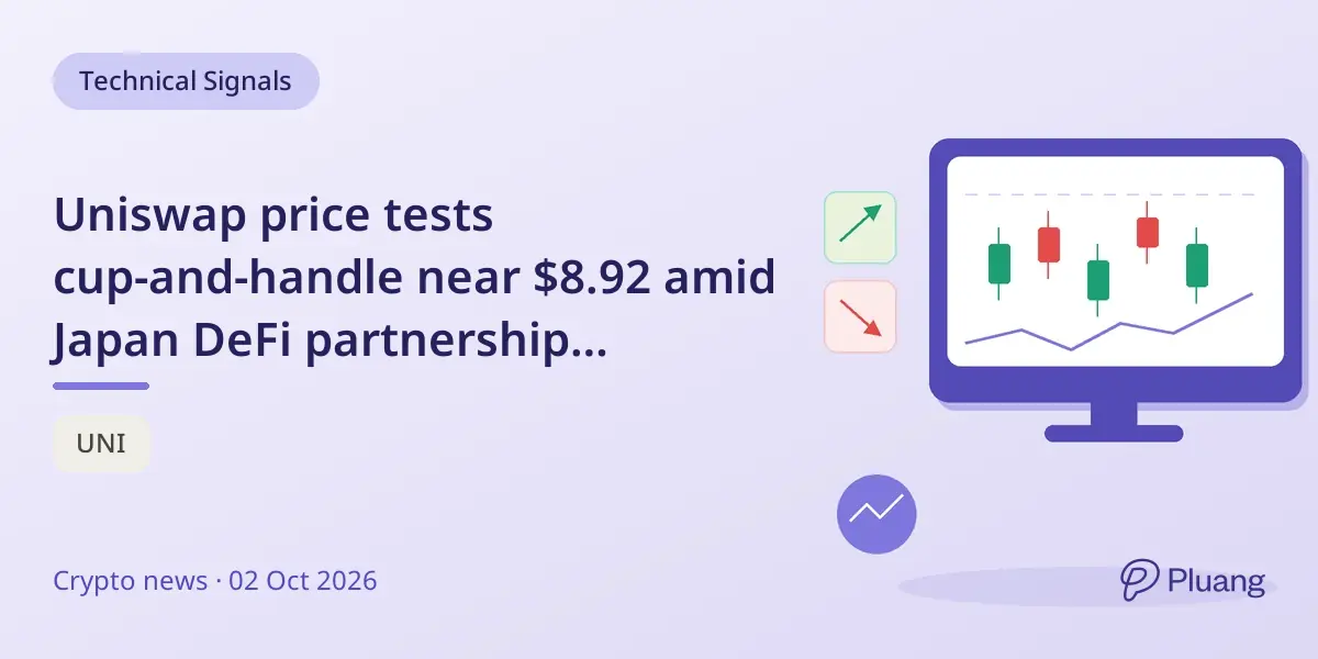 Uniswap price tests cup-and-handle near $8.92 amid Japan DeFi partnership progress
