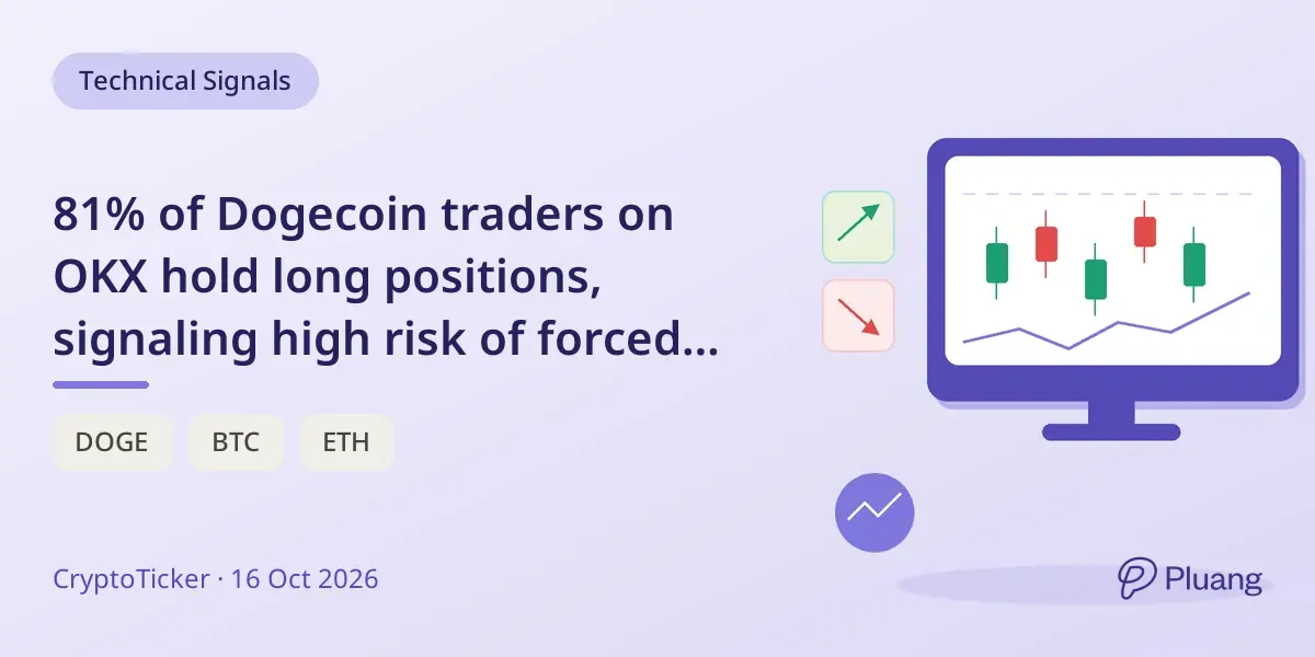 81% of Dogecoin traders on OKX hold long positions, signaling high risk of forced liquidations if prices drop below key levels.