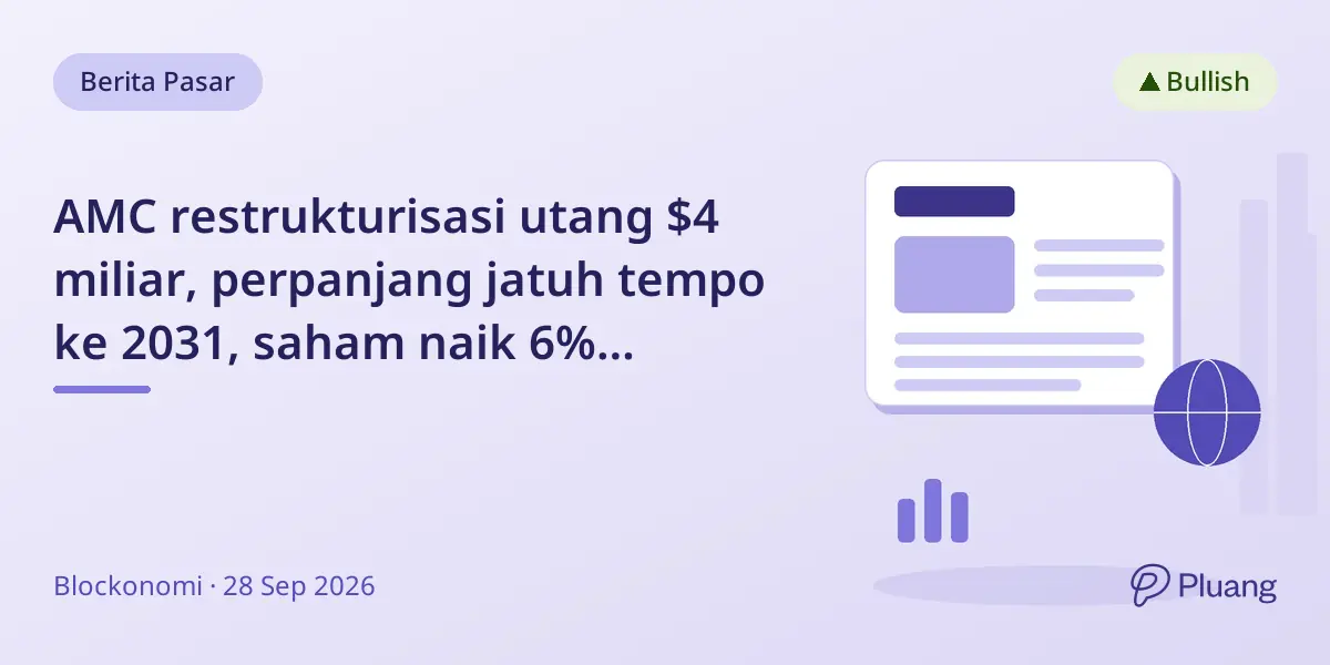 AMC restrukturisasi utang $4 miliar, perpanjang jatuh tempo ke 2031, saham naik 6% didorong rebound box office