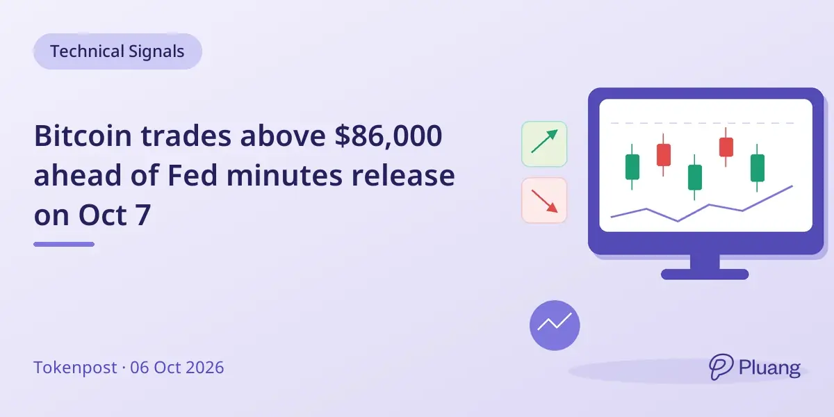 Bitcoin trades above $86,000 ahead of Fed minutes release on Oct 7