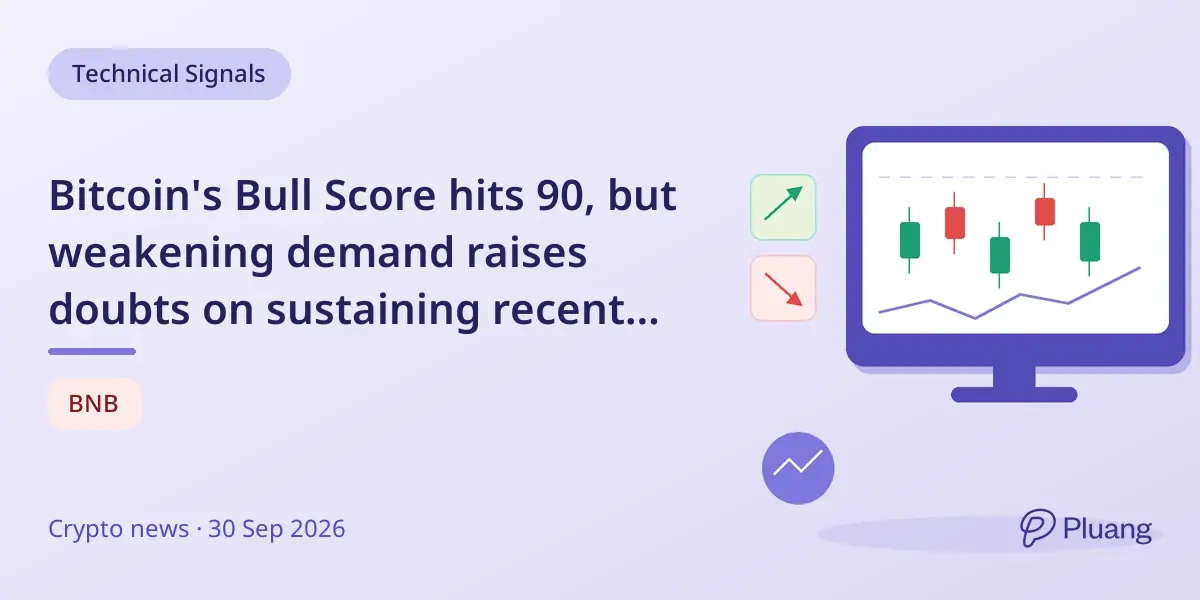 Bitcoin's Bull Score hits 90, but weakening dem...