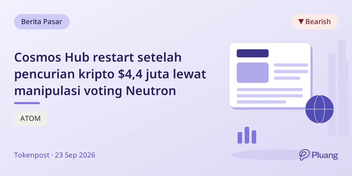 Cosmos Hub restart setelah pencurian kripto $4,4 juta lewat manipulasi voting Neutron