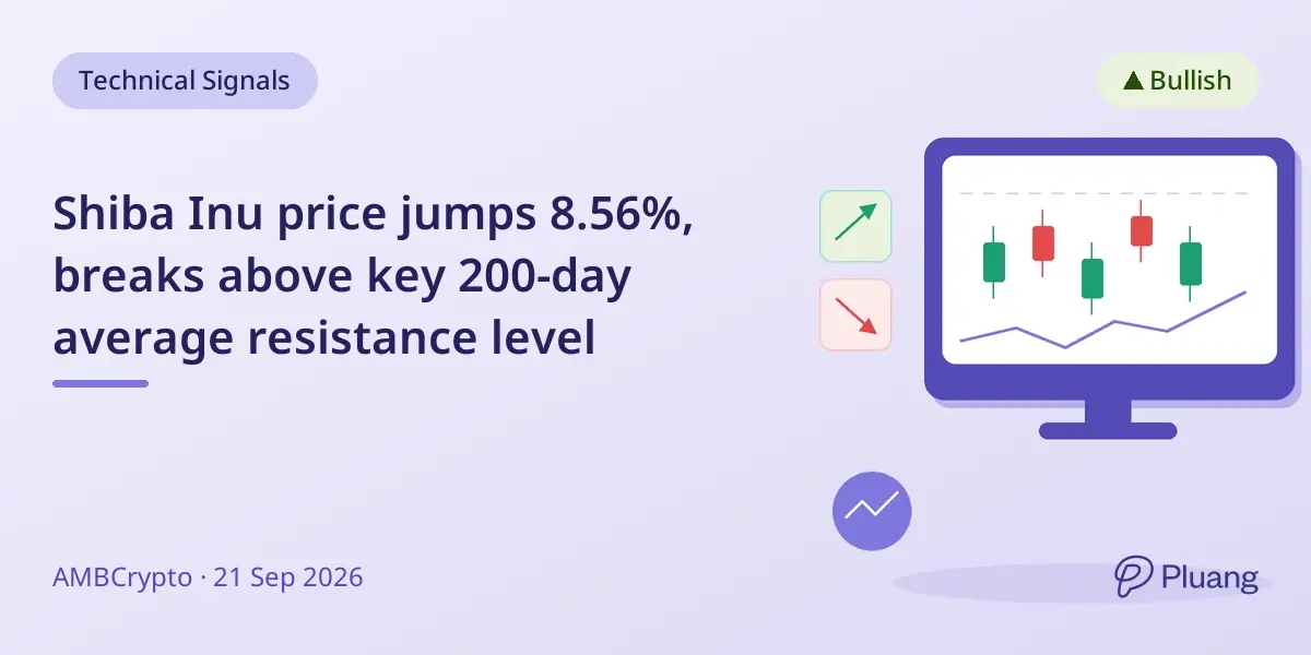 Shiba Inu price jumps 8.56%, breaks above key 200-day average resistance level
