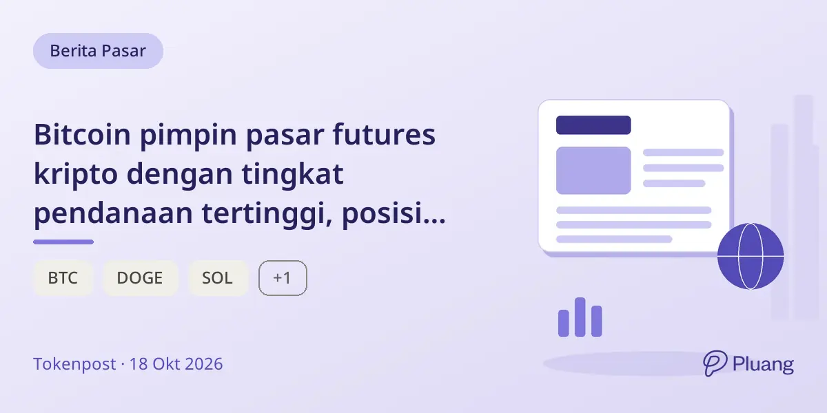 Bitcoin pimpin pasar futures kripto dengan tingkat pendanaan tertinggi, posisi long mendominasi lima aset