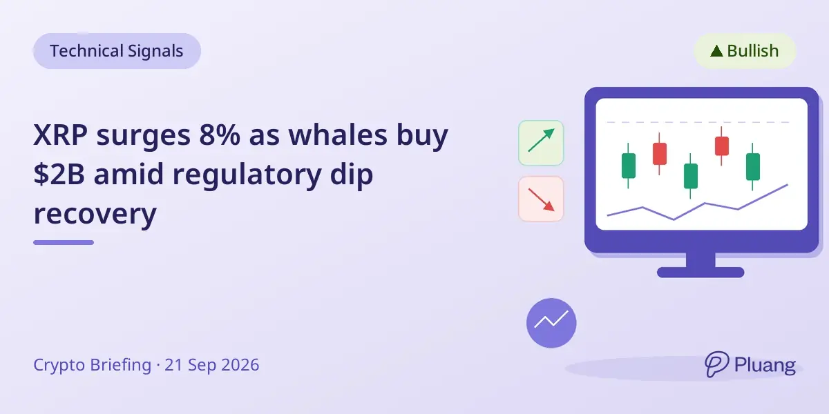 XRP surges 8% as whales buy $2B amid regulatory dip recovery