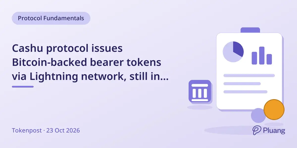Cashu protocol issues Bitcoin-backed bearer tokens via Lightning network, still in early development.