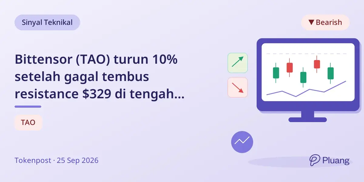 Bittensor (TAO) turun 10% setelah gagal tembus resistance $329 di tengah likuidasi posisi long yang meningkat.