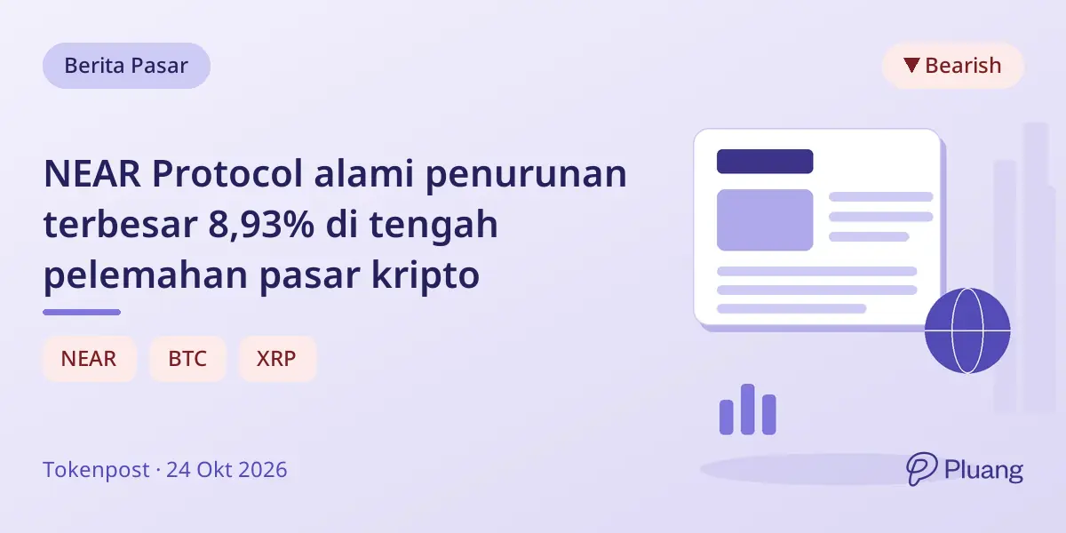 NEAR Protocol alami penurunan terbesar 8,93% di tengah pelemahan pasar kripto