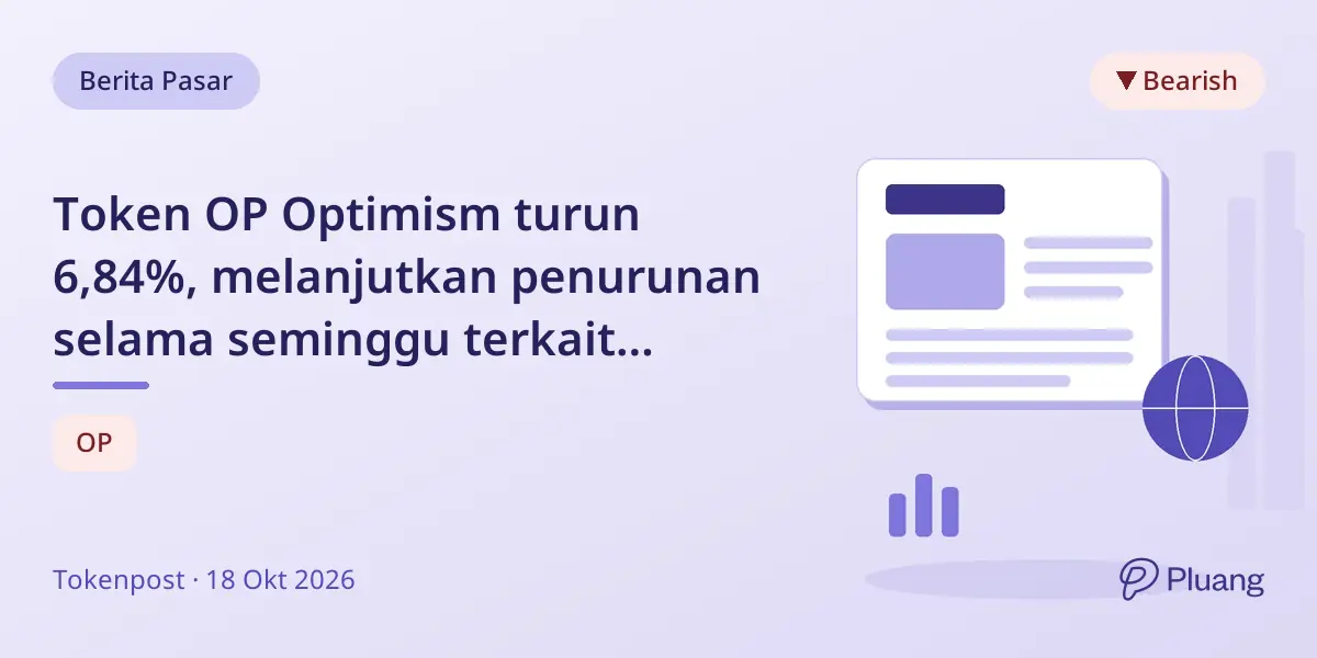Token OP Optimism turun 6,84%, melanjutkan penurunan selama seminggu terkait rencana migrasi Uniswap.