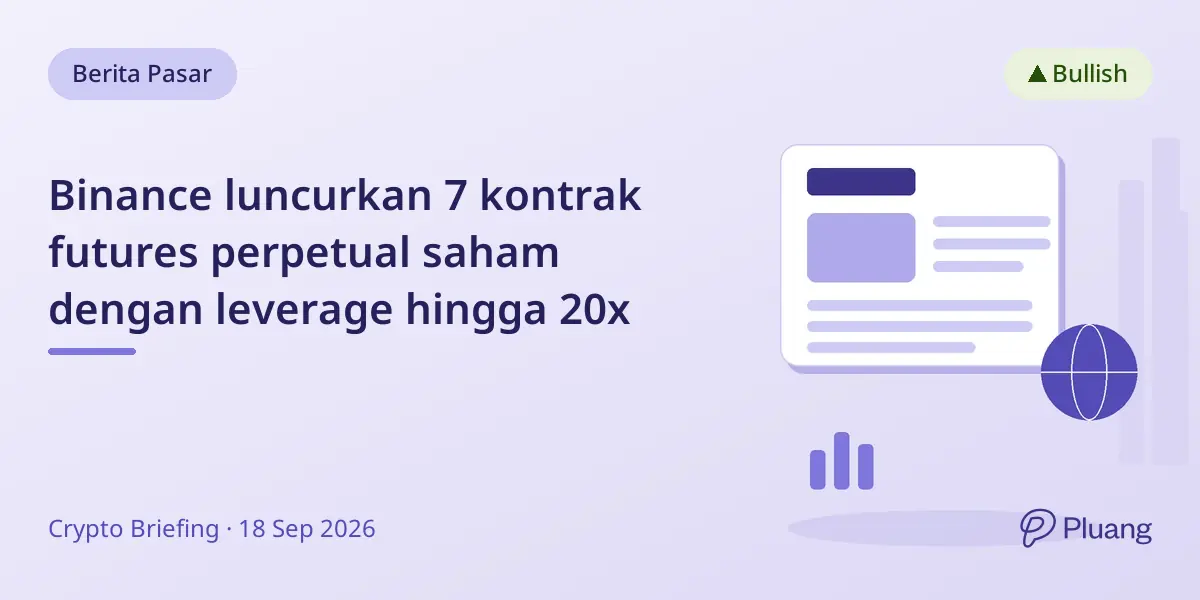 Binance luncurkan 7 kontrak futures perpetual saham dengan leverage hingga 20x