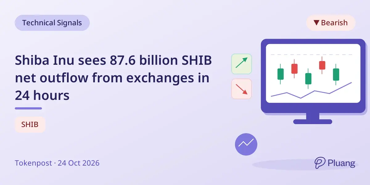 Shiba Inu sees 87.6 billion SHIB net outflow from exchanges in 24 hours