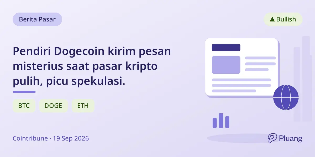 Pendiri Dogecoin kirim pesan misterius saat pasar kripto pulih, picu spekulasi.