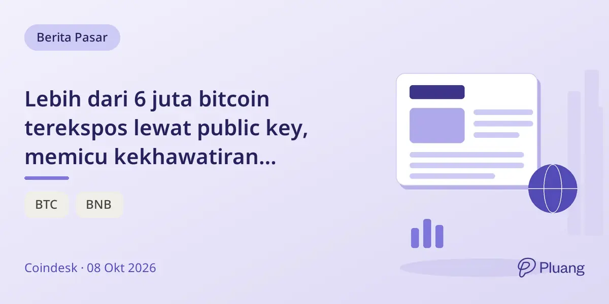 Lebih dari 6 juta bitcoin terekspos lewat public key, memicu kekhawatiran keamanan terkait AI.