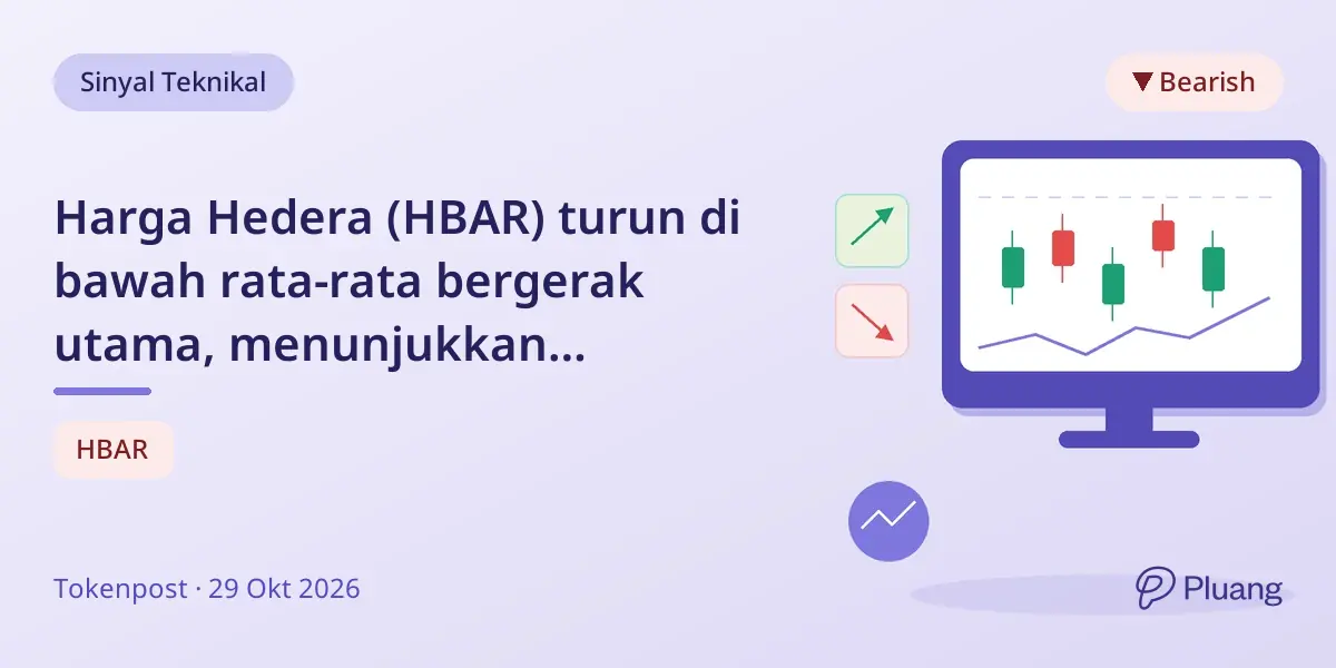 Harga Hedera (HBAR) turun di bawah rata-rata bergerak utama, menunjukkan momentum lemah tanpa tanda pembalikan pasti.