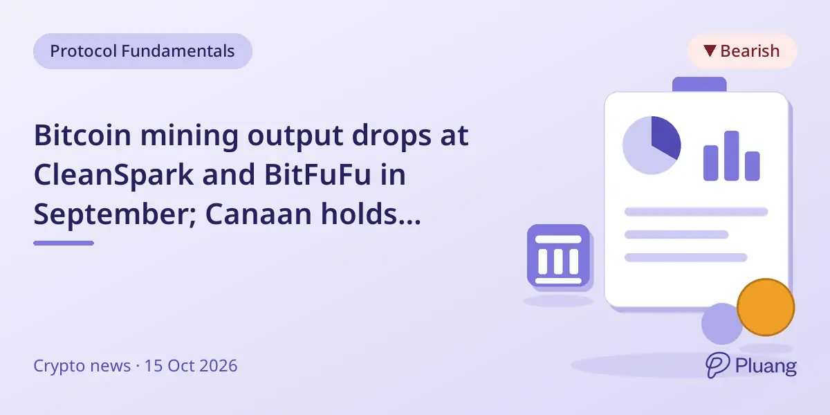 Bitcoin mining output drops at CleanSpark and BitFuFu in September; Canaan holds steady with new heating project online