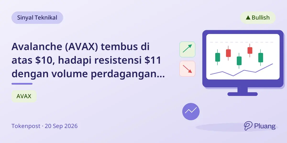 Avalanche (AVAX) tembus di atas $10, hadapi resistensi $11 dengan volume perdagangan meningkat.