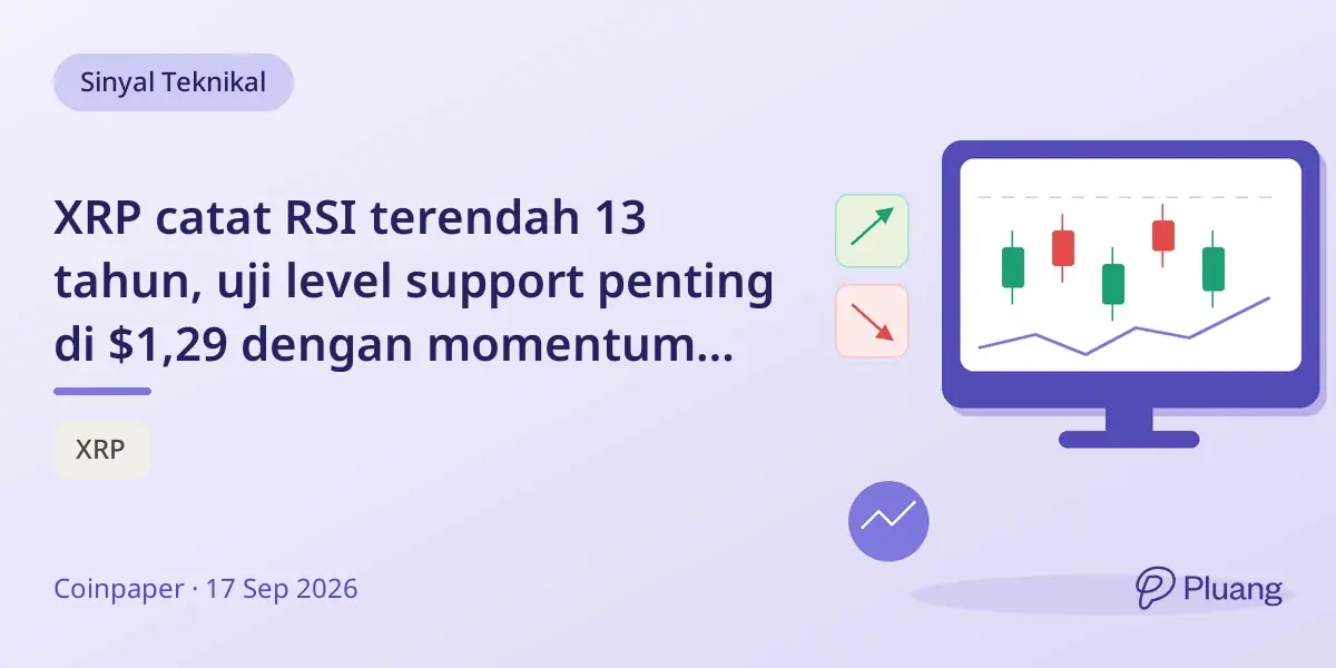 XRP catat RSI terendah 13 tahun, uji level support penting di $1,29 dengan momentum yang tak pasti.