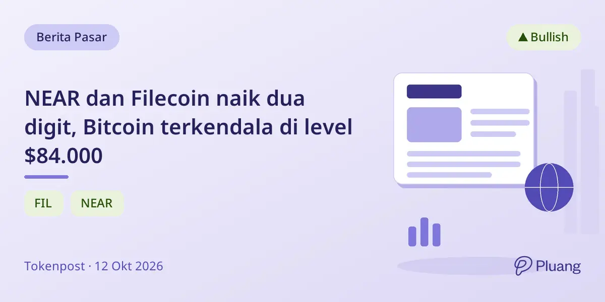 NEAR dan Filecoin naik dua digit, Bitcoin terkendala di level $84.000
