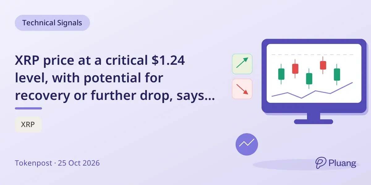 XRP price at a critical $1.24 level, with potential for recovery or further drop, says crypto analyst chart.