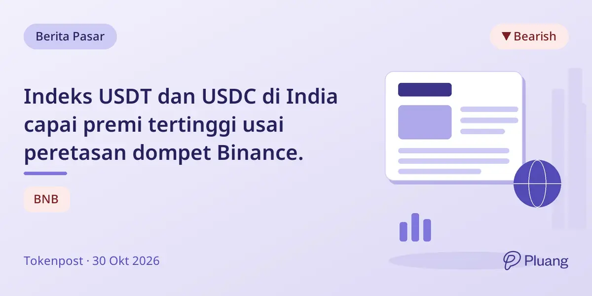 Indeks USDT dan USDC di India capai premi tertinggi usai peretasan dompet Binance.