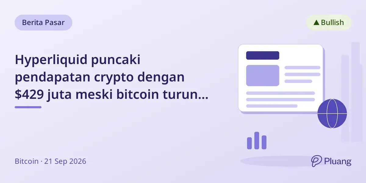 Hyperliquid puncaki pendapatan crypto dengan $429 juta meski bitcoin turun 40% di 2026