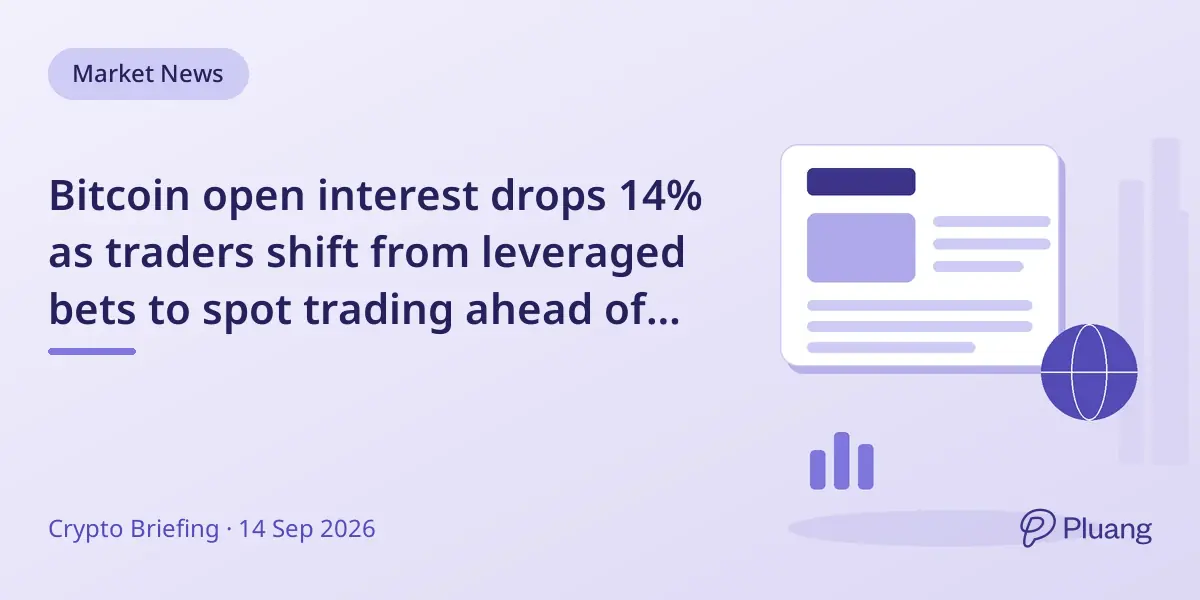 Bitcoin open interest drops 14% as traders shif...