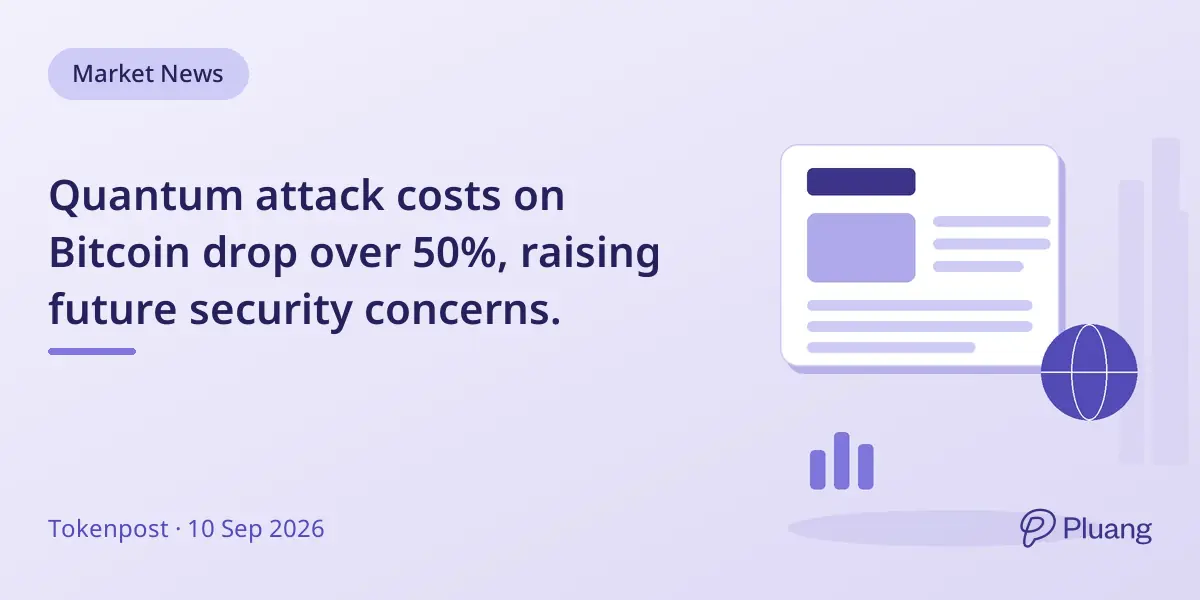 Quantum attack costs on Bitcoin drop over 50%, raising future security concerns.