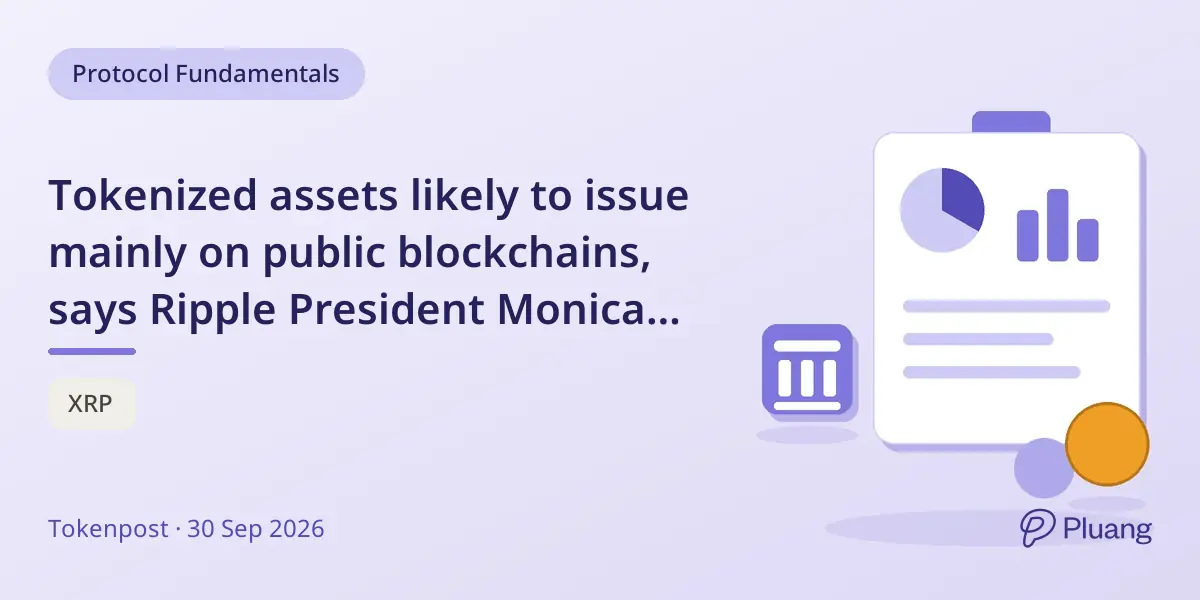 Tokenized assets likely to issue mainly on public blockchains, says Ripple President Monica Long