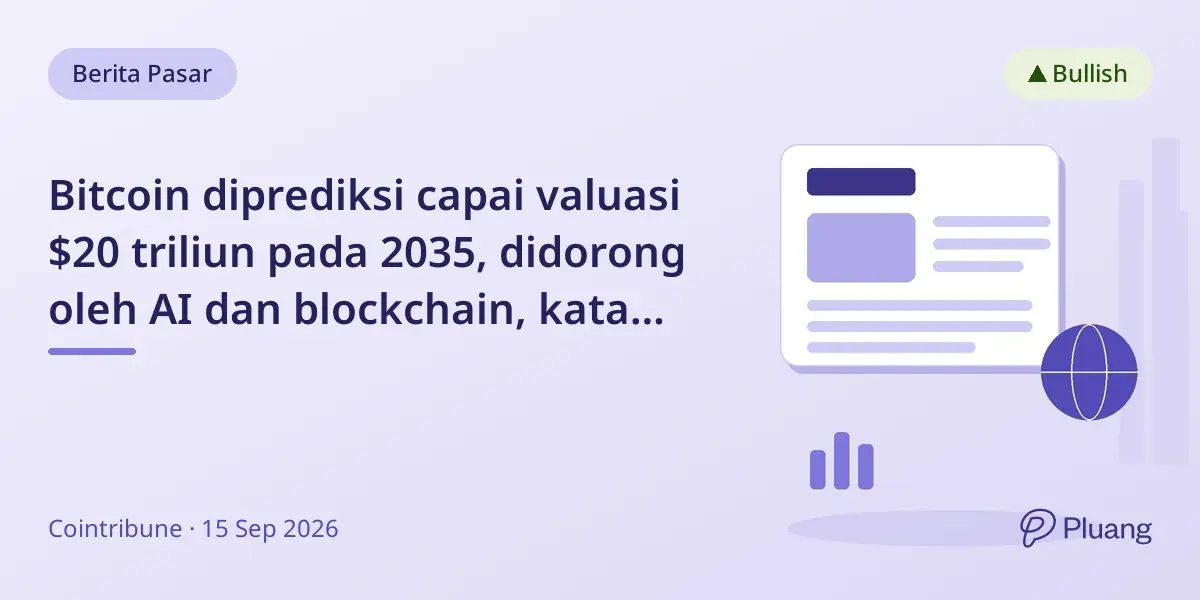 Bitcoin diprediksi capai valuasi $20 triliun pada 2035, didorong oleh AI dan blockchain, kata Dan Tapiero.