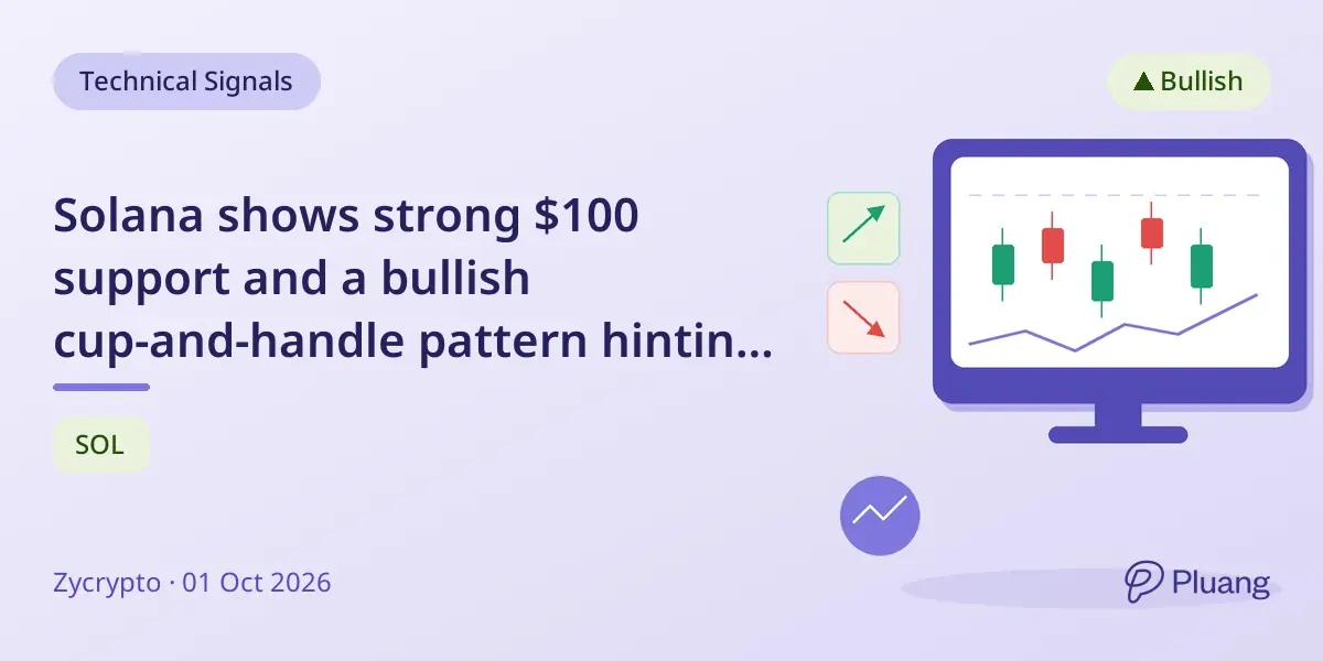 Solana shows strong $100 support and a bullish cup-and-handle pattern hinting at a potential 10x price surge.