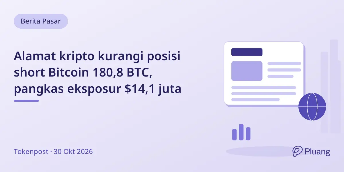 Alamat kripto kurangi posisi short Bitcoin 180,8 BTC, pangkas eksposur $14,1 juta
