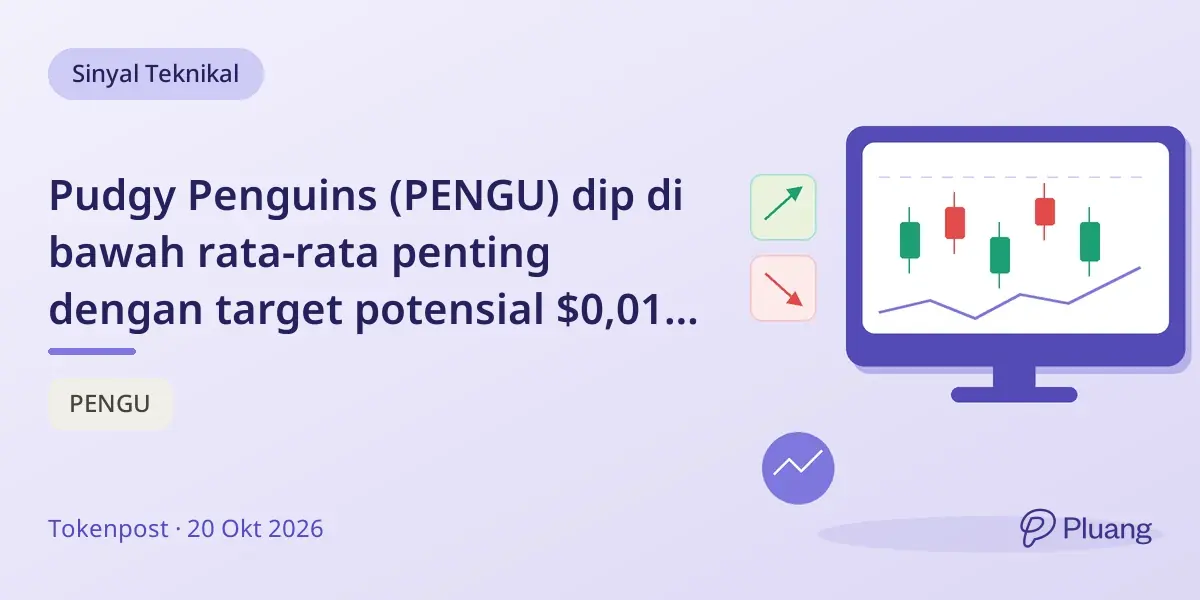 Pudgy Penguins (PENGU) dip di bawah rata-rata penting dengan target potensial $0,013 jika pola bullish terjaga.