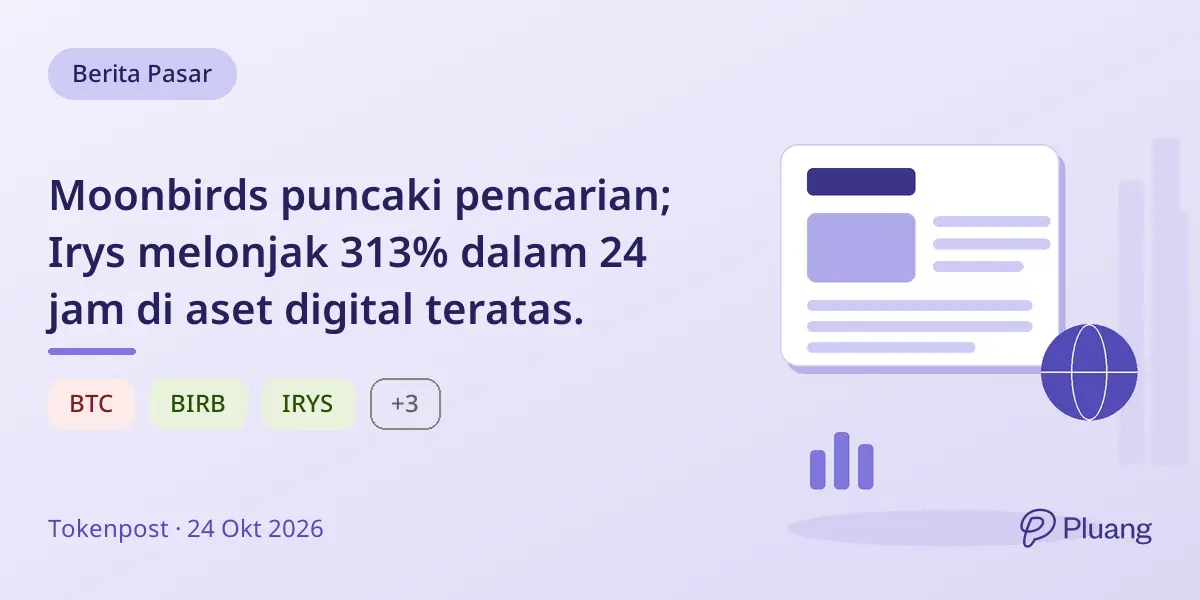 Moonbirds puncaki pencarian; Irys melonjak 313% dalam 24 jam di aset digital teratas.