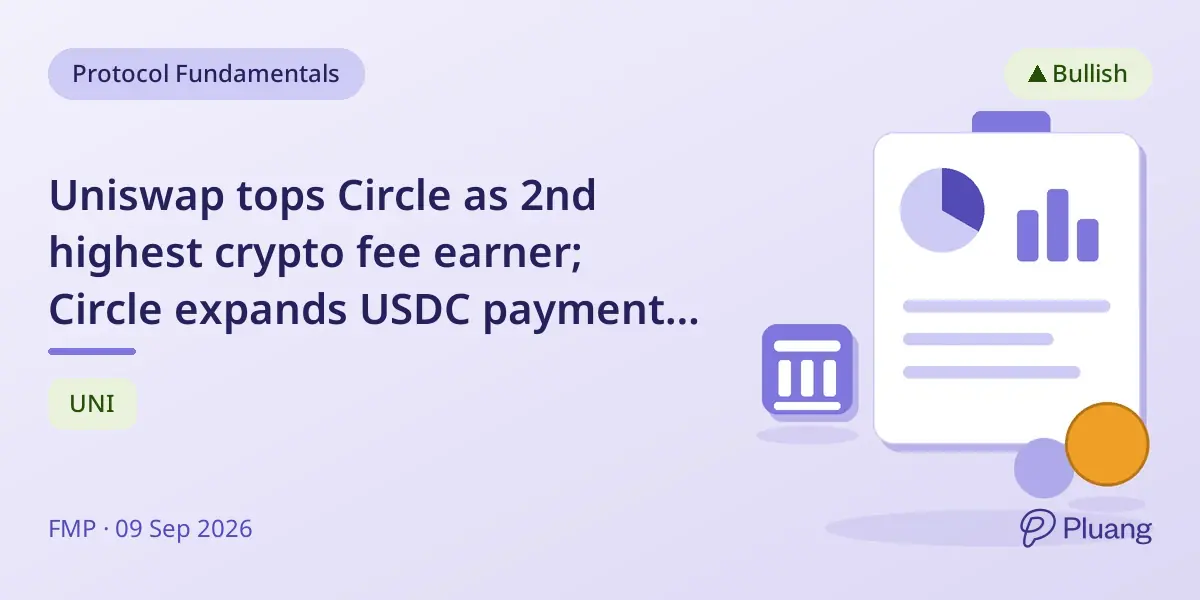 Uniswap tops Circle as 2nd highest crypto fee e...