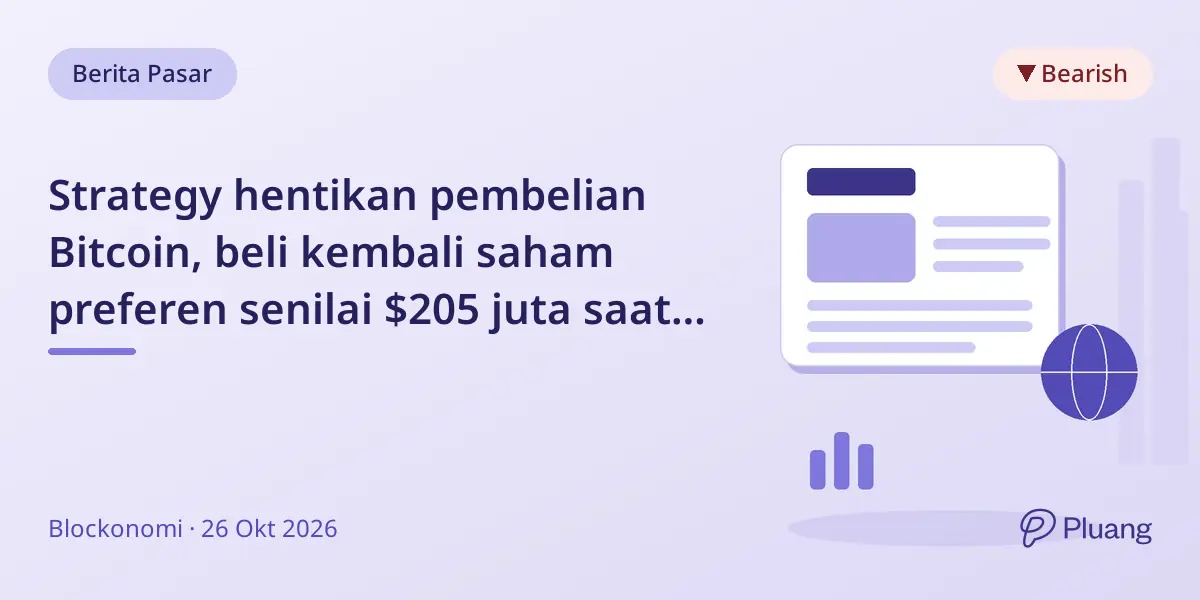 Strategy hentikan pembelian Bitcoin, beli kembali saham preferen senilai $205 juta saat Bitcoin mendekati $80K