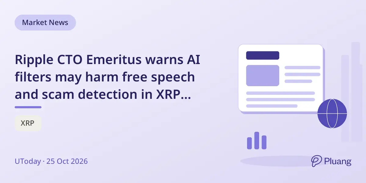 Ripple CTO Emeritus warns AI filters may harm free speech and scam detection in XRP debates.