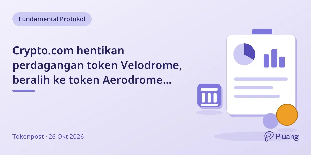 Crypto.com hentikan perdagangan token Velodrome, beralih ke token Aerodrome Finance pada 27-28 Oktober