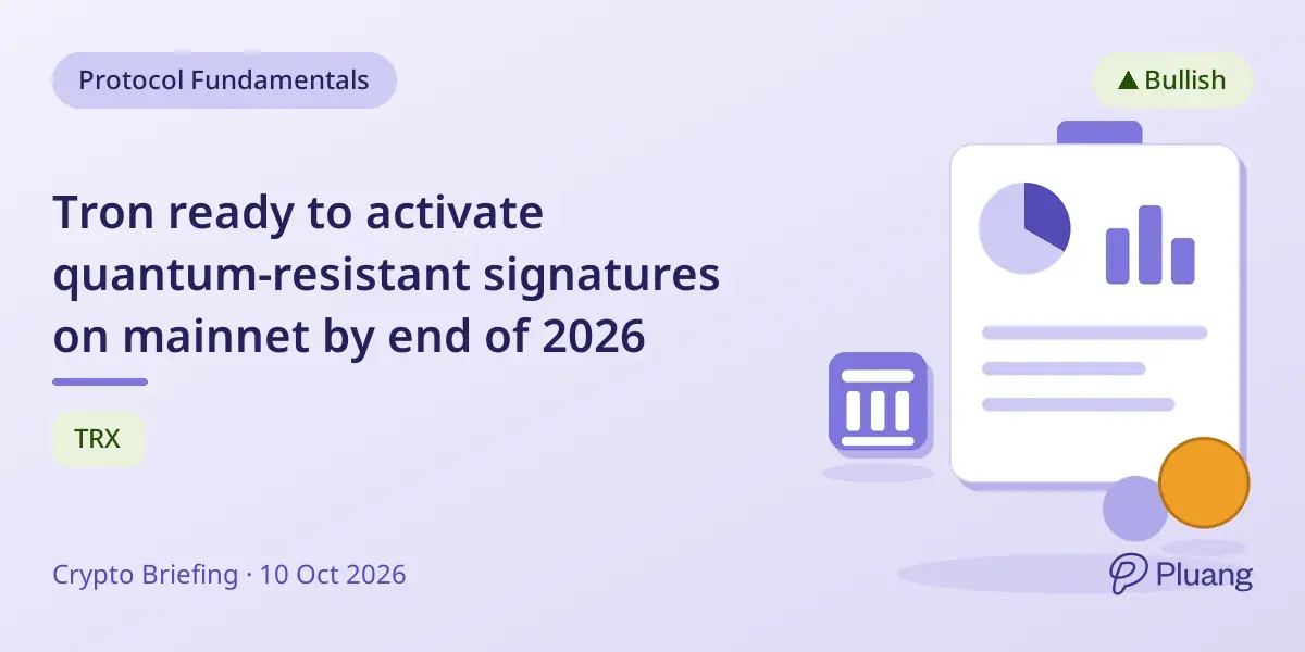 Tron ready to activate quantum-resistant signatures on mainnet by end of 2026
