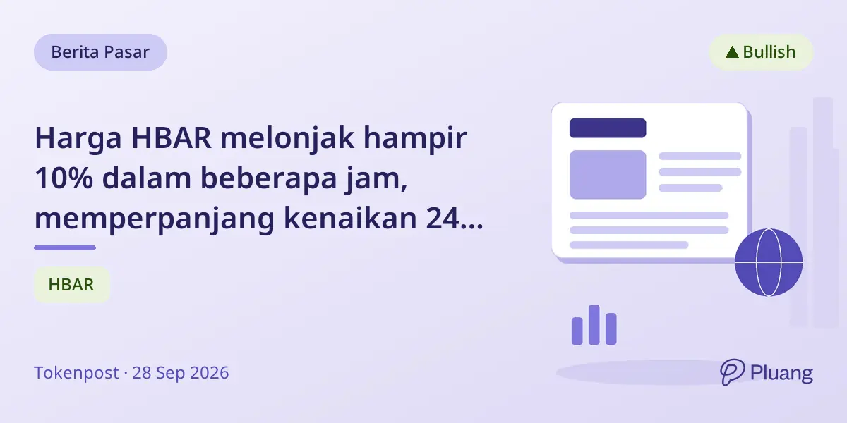 Harga HBAR melonjak hampir 10% dalam beberapa jam, memperpanjang kenaikan 24 jam menjadi 39%, didorong likuidasi posisi short.