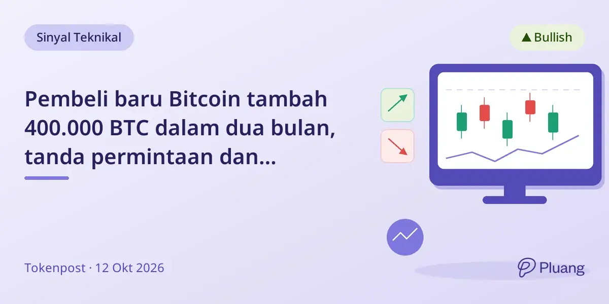 Pembeli baru Bitcoin tambah 400.000 BTC dalam dua bulan, tanda permintaan dan kepercayaan pasar kuat.